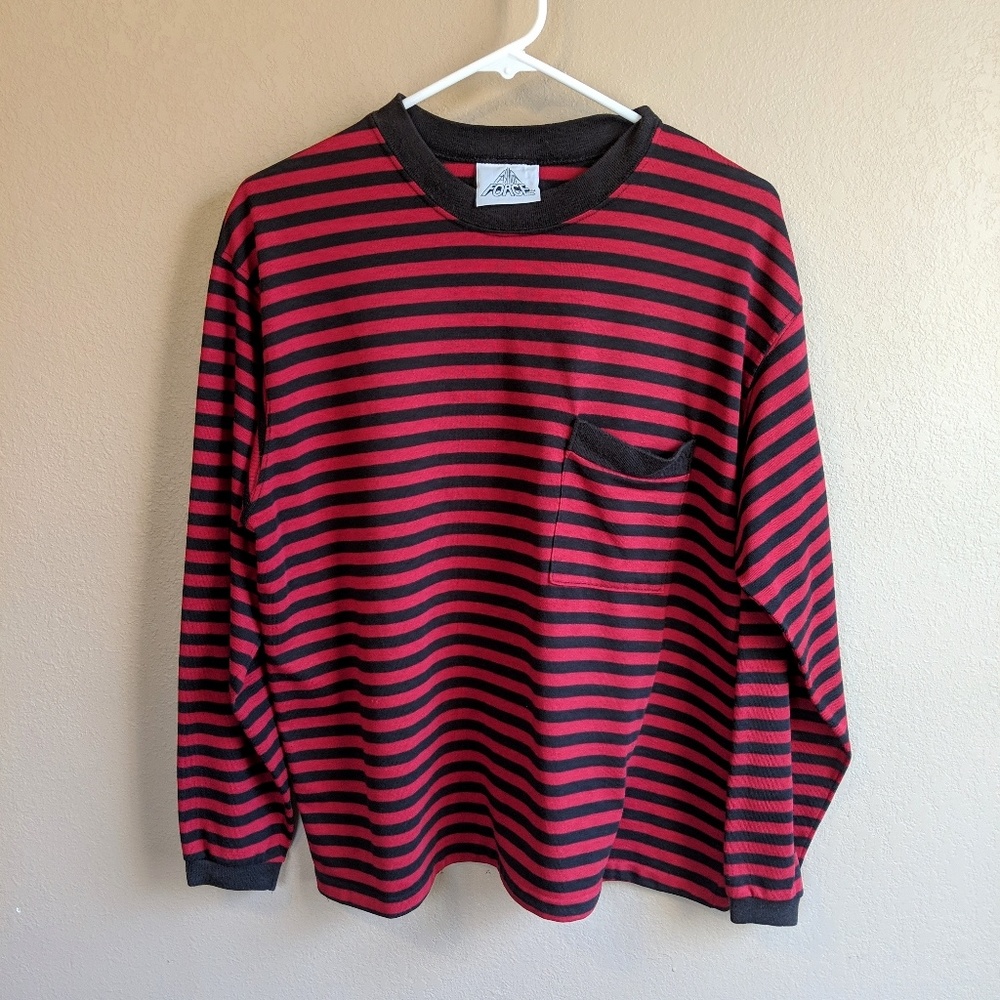 Vintage Long Sleeve Striped Streetwear - Picture 1 of 5